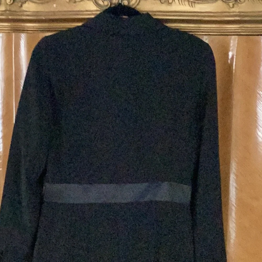 NWT Ralph Lauren Black Cocktail Dress w/ Satin Lapels, Waistband & Large Bow